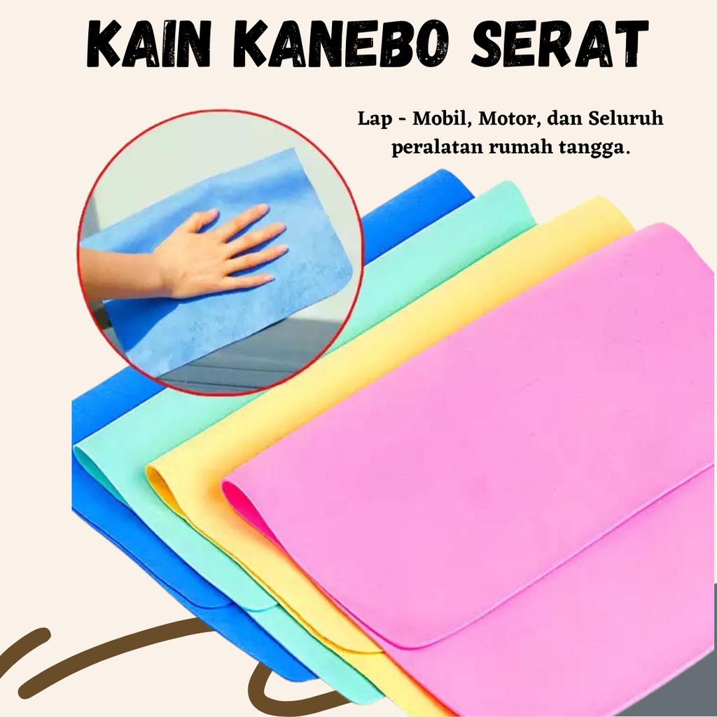 TERMURAH!!!!! Kain Kanebo Serat / Lap Kanebo / Kanebo Refil Polos Sedang - Grosir - Lap MICROFIBER