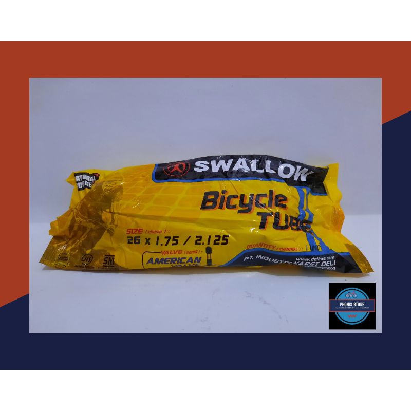 Ban Dalam Swallow 26 x 1.75 / 2.125 Pentil Panjang Ban dalam 26 Murni