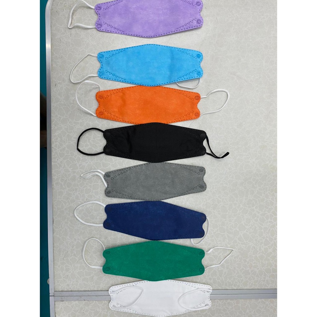 MASKER KF94 /1pack MASKER KESEHATAN 4 LAPIS PELINDUNG WARNA ( OREN )