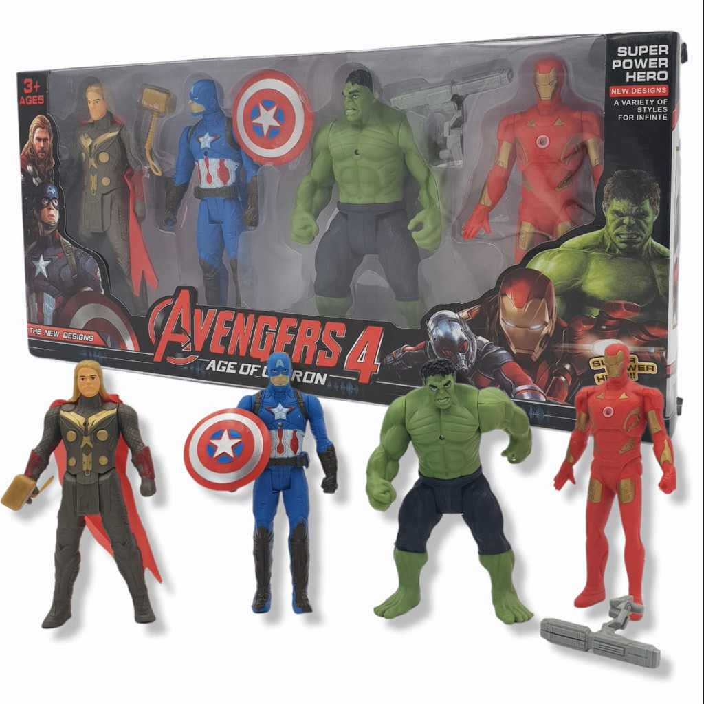 Set Mainan Anak Robot Super Hero Avengers Isi 5 Pcs/ Mainan Avengers Set Terbaru Ada Thanos Mainan