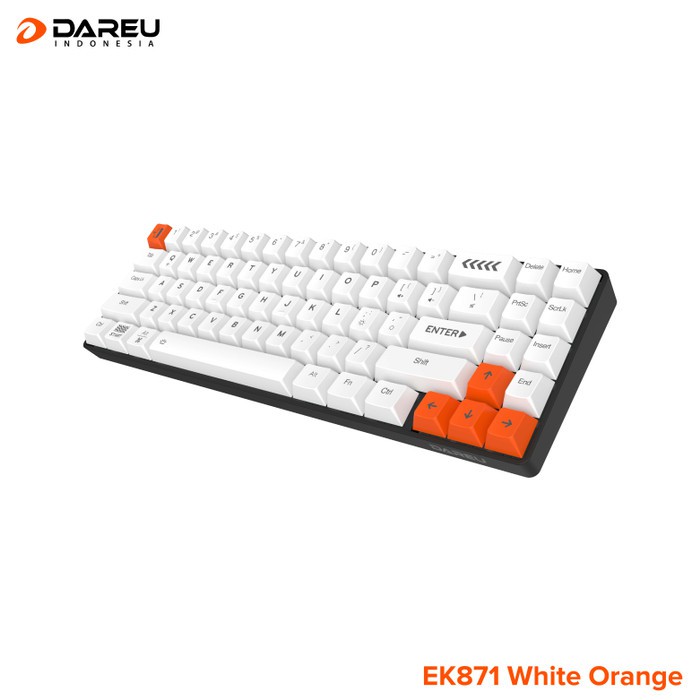 Dareu EK-871 White Orange Bluetooth Mechanical Gaming Keyboard