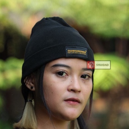 beanie hat bordir thanksinsomnia topi kupluk rajut pria wanita distro