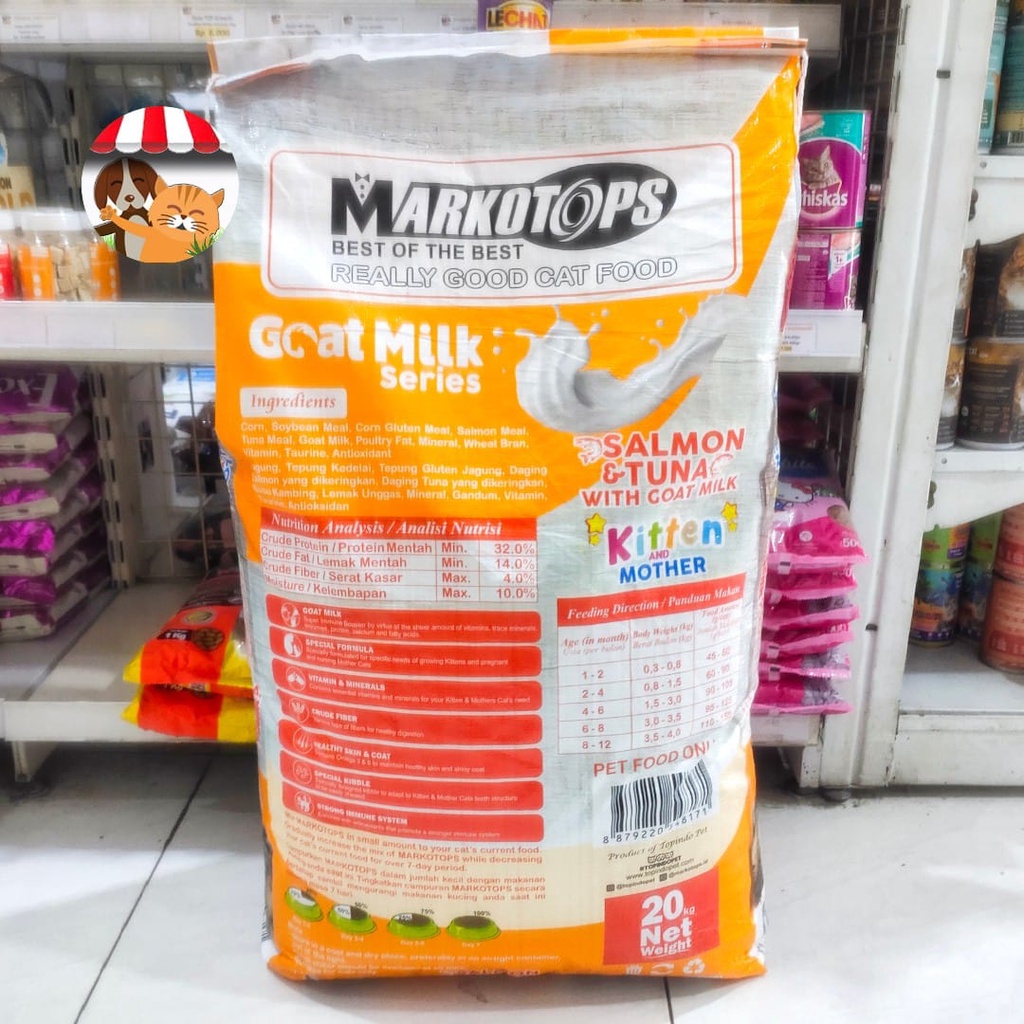 Markotops Kitten And Mother Salmon Tuna 20kg - Makanan Kucing