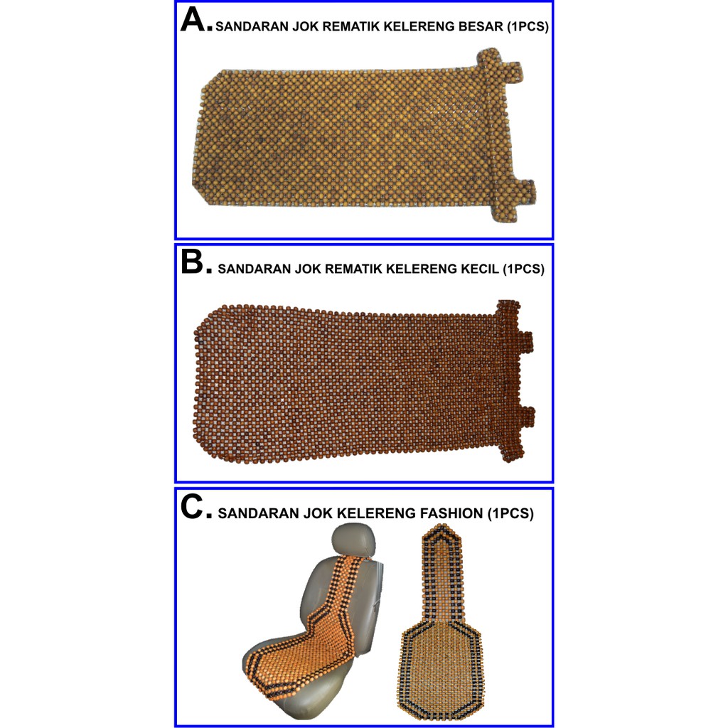 SANDARAN JOK REMATIK KELERENG BESAR / KELERENG KECIL / KELERENG FASHION (1PCS)