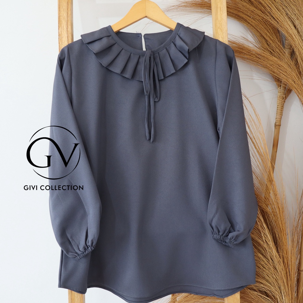 Mecca blouse /atasan wanita / blouse wanita-Grey