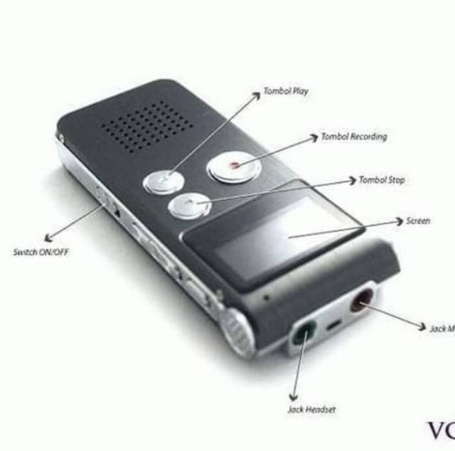 Usb digital voice recorder 8gb + mp3 player / handycam perekam suara