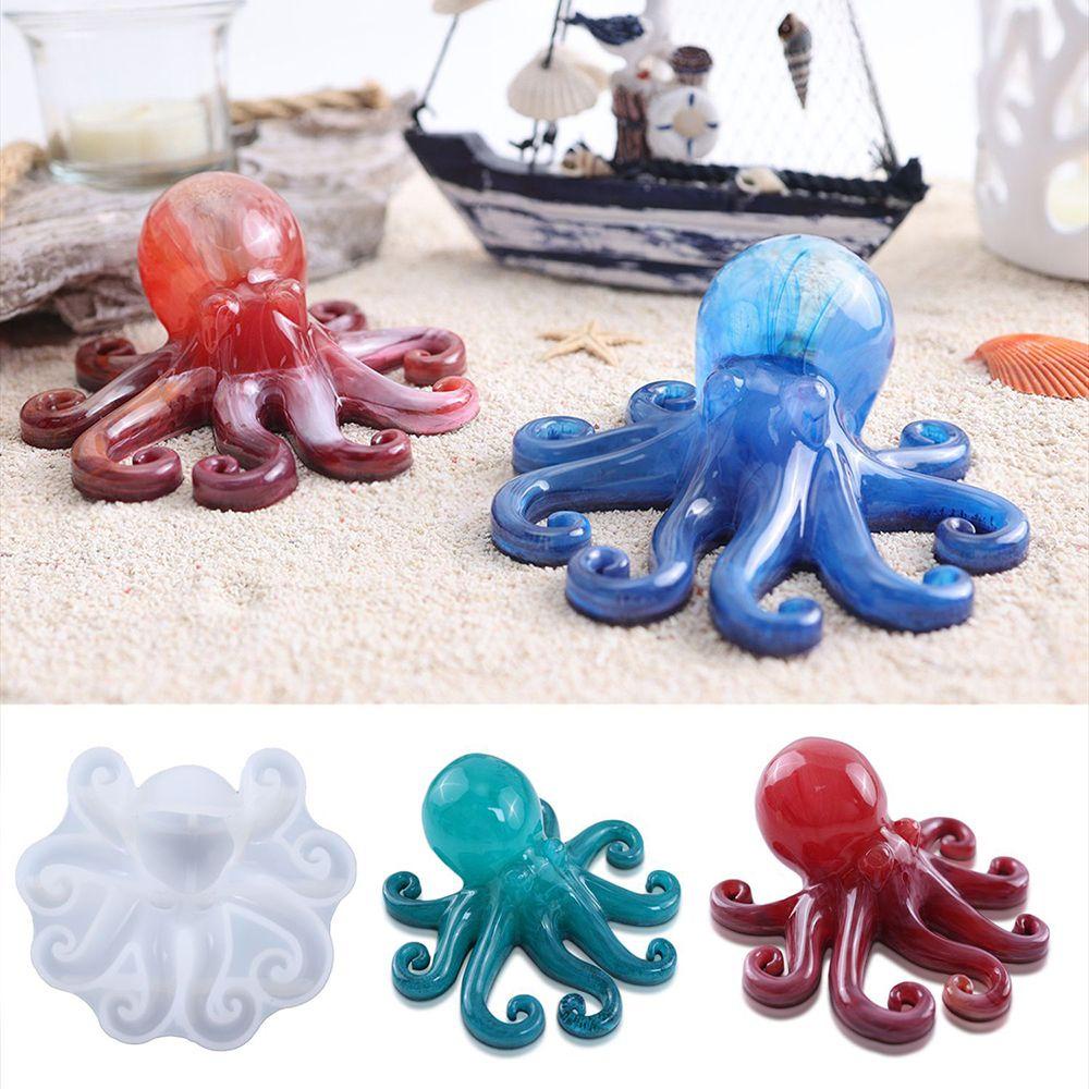 Solighter Ocean Octopus Cetakan Silikon Dekorasi Rumah Desktop Ornamen Hadiah Xmas Casting Mold