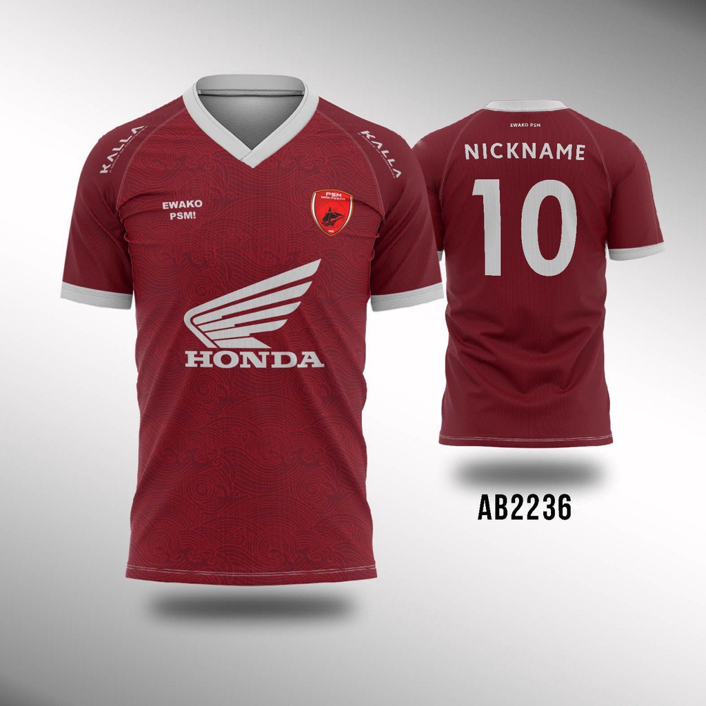 Kaos Jersey Cloth Pria Custom BRI Liga 1 Liga Indonesia Sepak Bola New - Jersey Full Print - AB2236