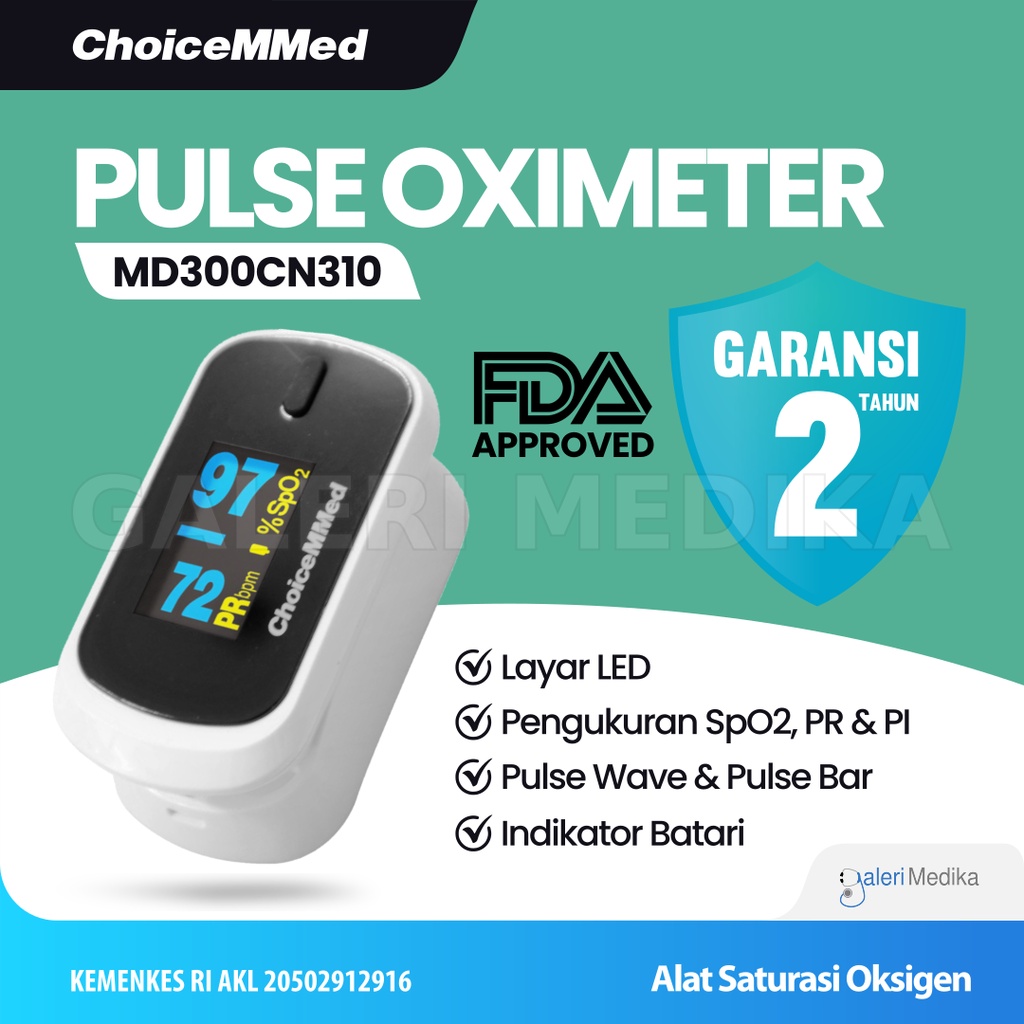 Pulse Oximeter ChoiceMMed MD300CN310 Oksimeter / Oxymeter - Alat Ukur Kadar Oksigen Tubuh