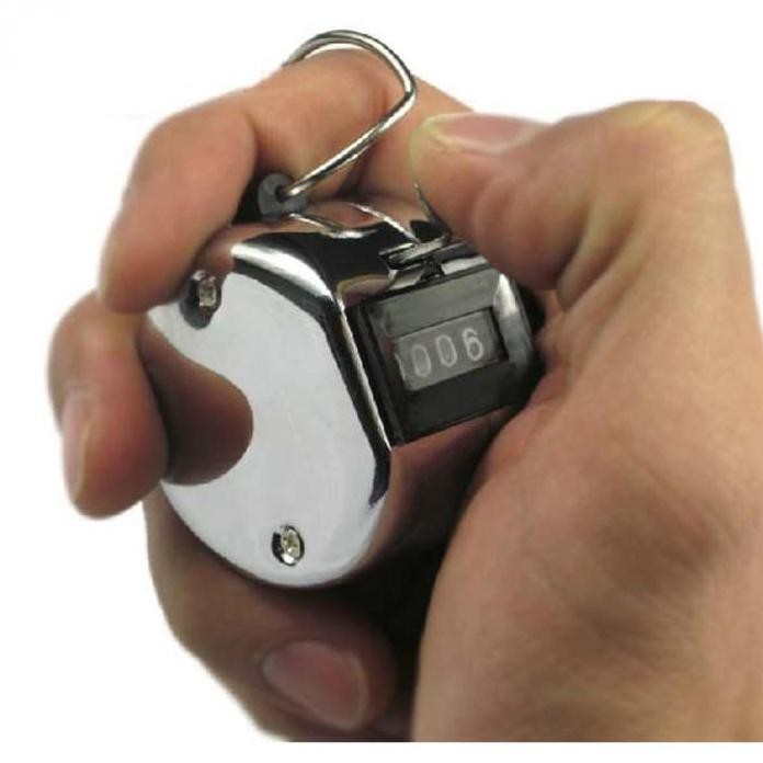 

Mechanical Manual Round Hand Counter Human Traffic / Alat Penghitung