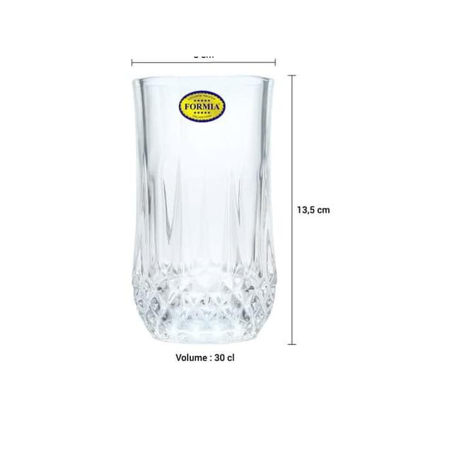 Ready stok ➶  Formia Gelas Minum Crystal Tumbler 30 / 6 pcs FR601C30 ❊