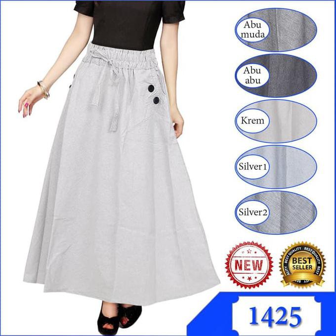 Rok Panjang  Wanita Dewasa Model Payung Bahan Katun Cigaret