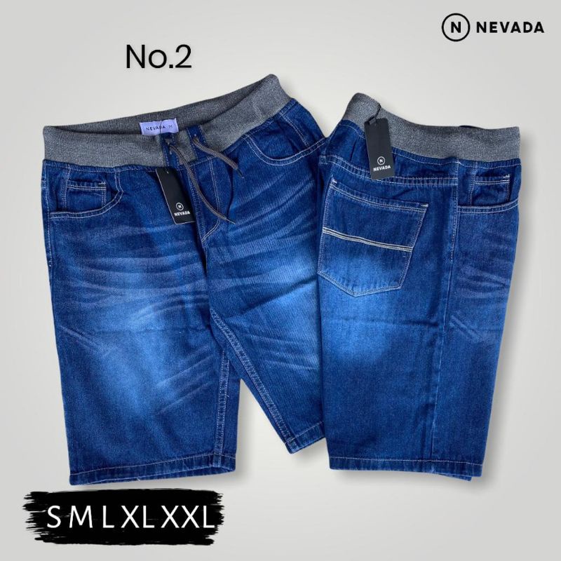 Celana jeans pendek pria Merk Nevada / AX