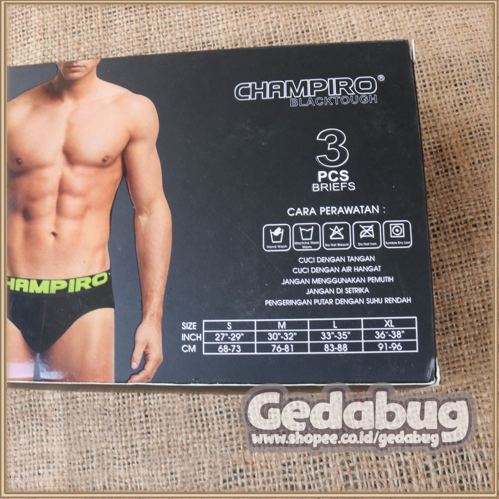 3 pc - CD Pria  Champiro C 0339 Celana dalam pria dewasa karet boxer | Gedabug