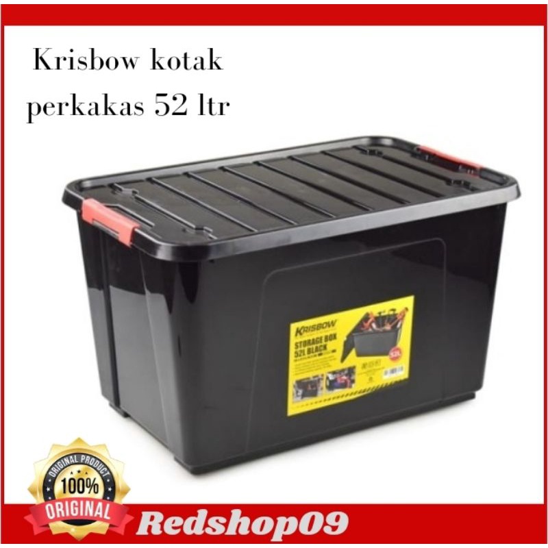 krisbow kotak perkakas plastik-hitam/kotak penyimpanan/kotak peralatan/box penyimpanan/box multifung