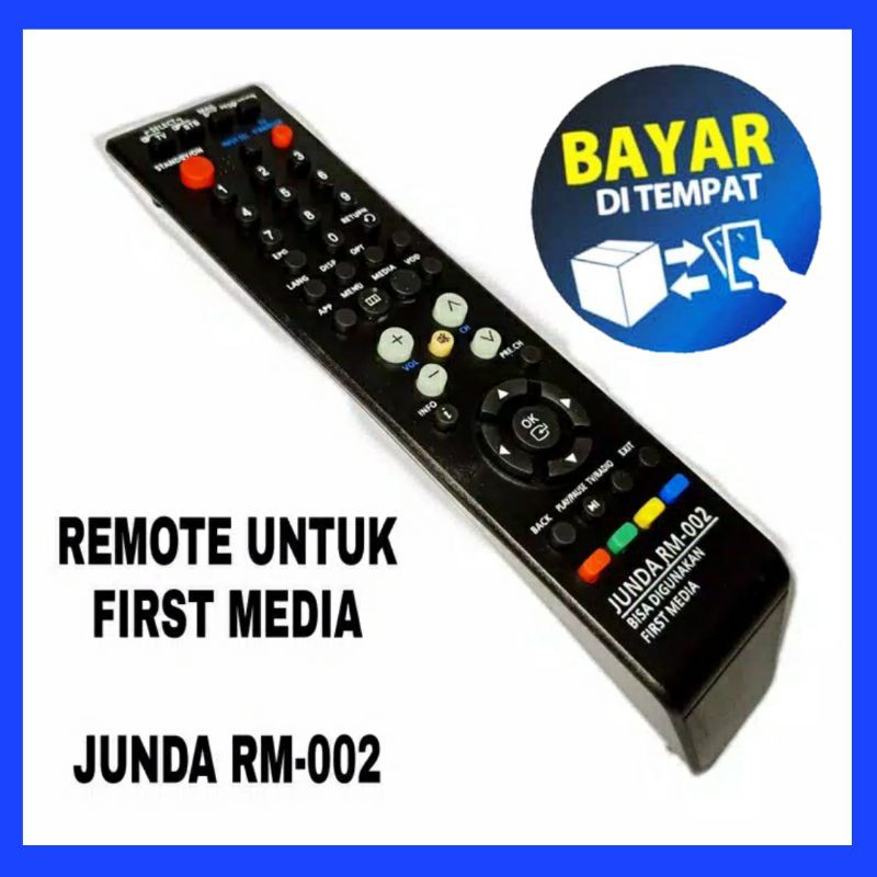 REMOTE REMOT RECEIVER PARABOLA FIRST MEDIA HD JUNDA RM002