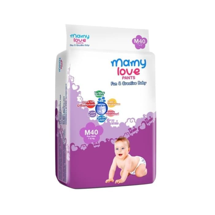Mamylove Baby Pants M40 Popok Celana Bayi M 40 Mamy Love Pampers
