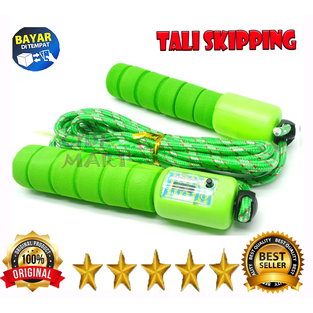 Jump Rope Skiping Soft Handle with Counter / Tali Lompat Skipping Dengan Penghitung Loncatan / Tali Skipping Lompat tali