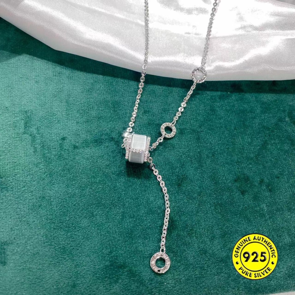 Kalung Rantai Sterling Silver 925 Dengan Liontin Bunga Untuk Wanita