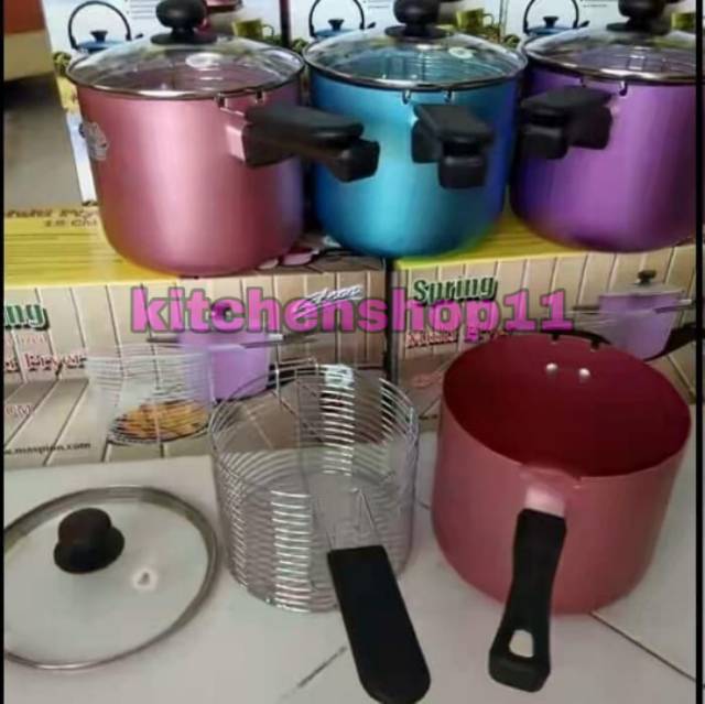 Panci penggorengan multifryer 18cm / multi deep fryer Maspion warna 18cm / panci multi 2in1