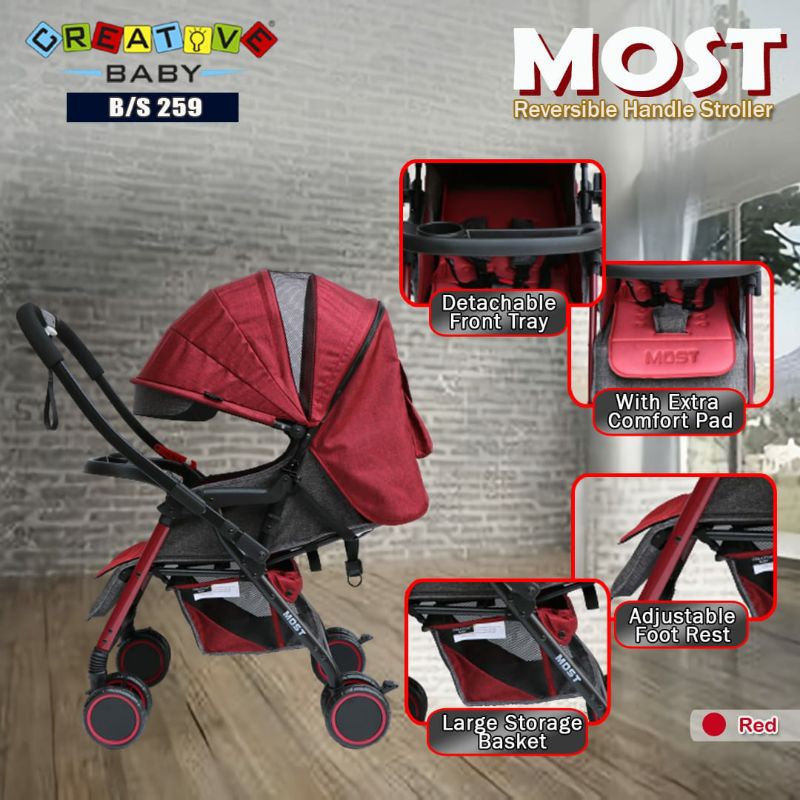 [TERMURAH CARGO JTR] Stroller Wonfuss 511 Baby Bliss 898 S Pliko Stream R Nevada 395 R Creative Most Space Baby SB 6211 6066-1 320 KADO Bayi Anak MURAH-Creative most red