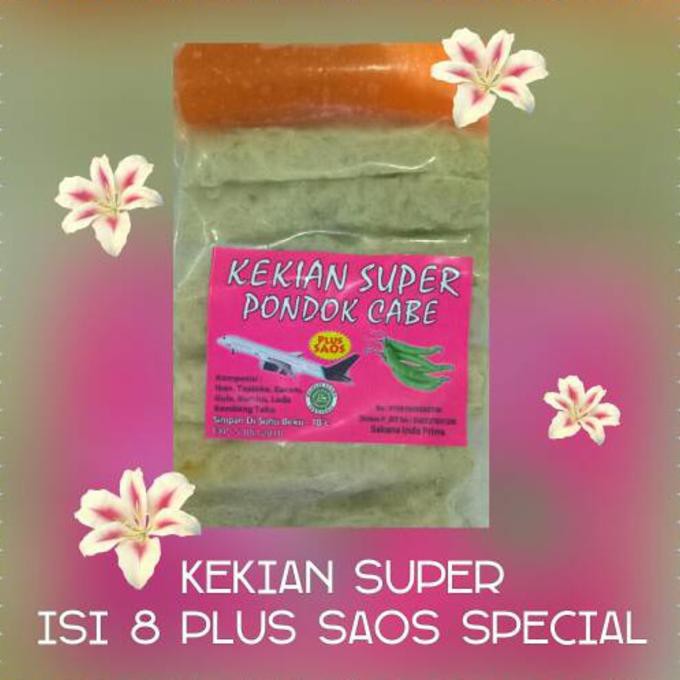 

ENAK Kekian Super Pondok Cabe isi 8 plus Saos Special TERLEZAT