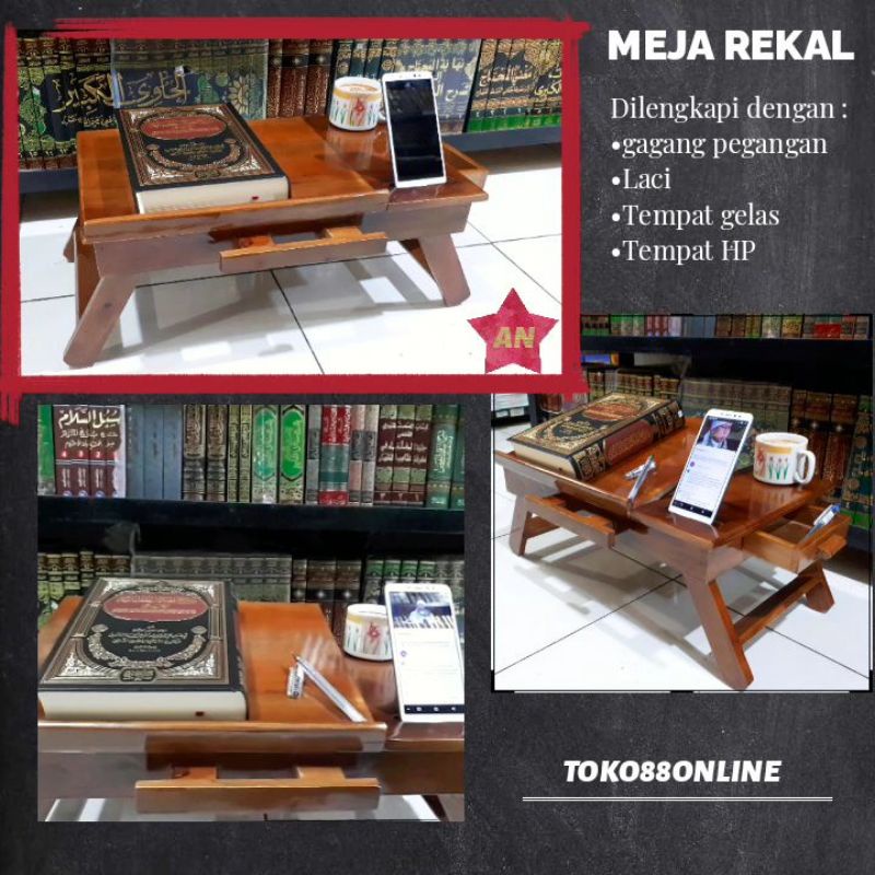 

REKAL / MEJA LAPTOP KAYU MAHONI / JATI