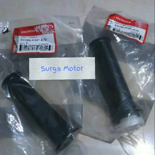 Handgrip hand grip handfat karet stang selongsong New Megapro Monoshock set kanan kiri ORI HONDA AHM