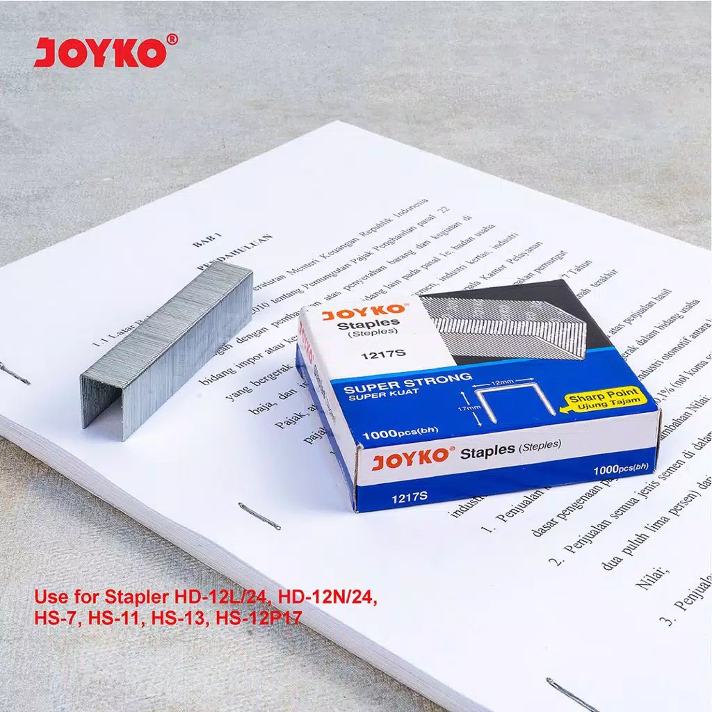 

Joyko Heavy Duty Staples / Isi Stapler / Refill Stapler isi staples joyko 1217S