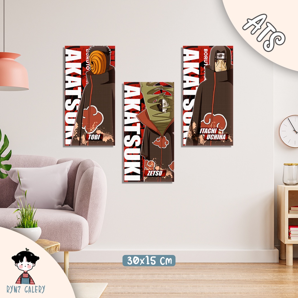 [Rynz Galery] NARUTO HIASAN DINDING ANIME AKATSUKI POSTER NARUTO - ATS
