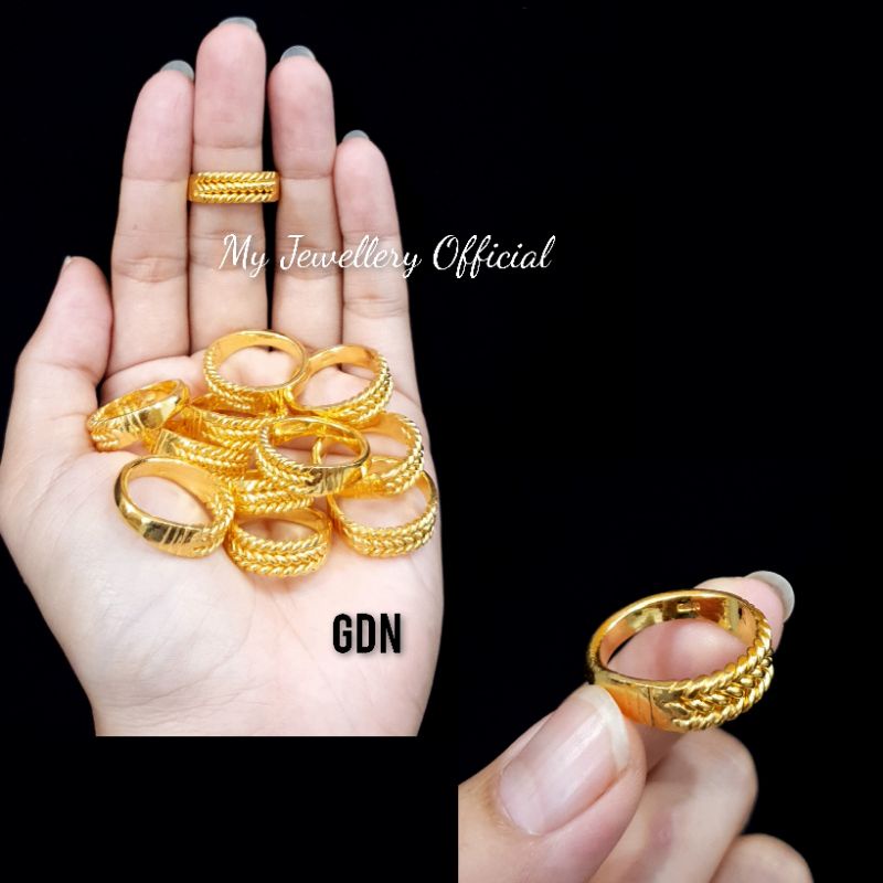 Cincin Golden/GDN replika emas 24k (percis seperti emas asli)