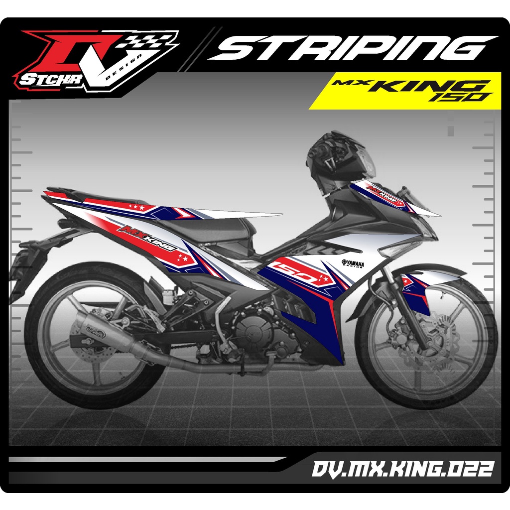 Sticker Striping Hologram motor yamaha MX KING 150-Stiker variasi Racing MX KING 150 DV 22