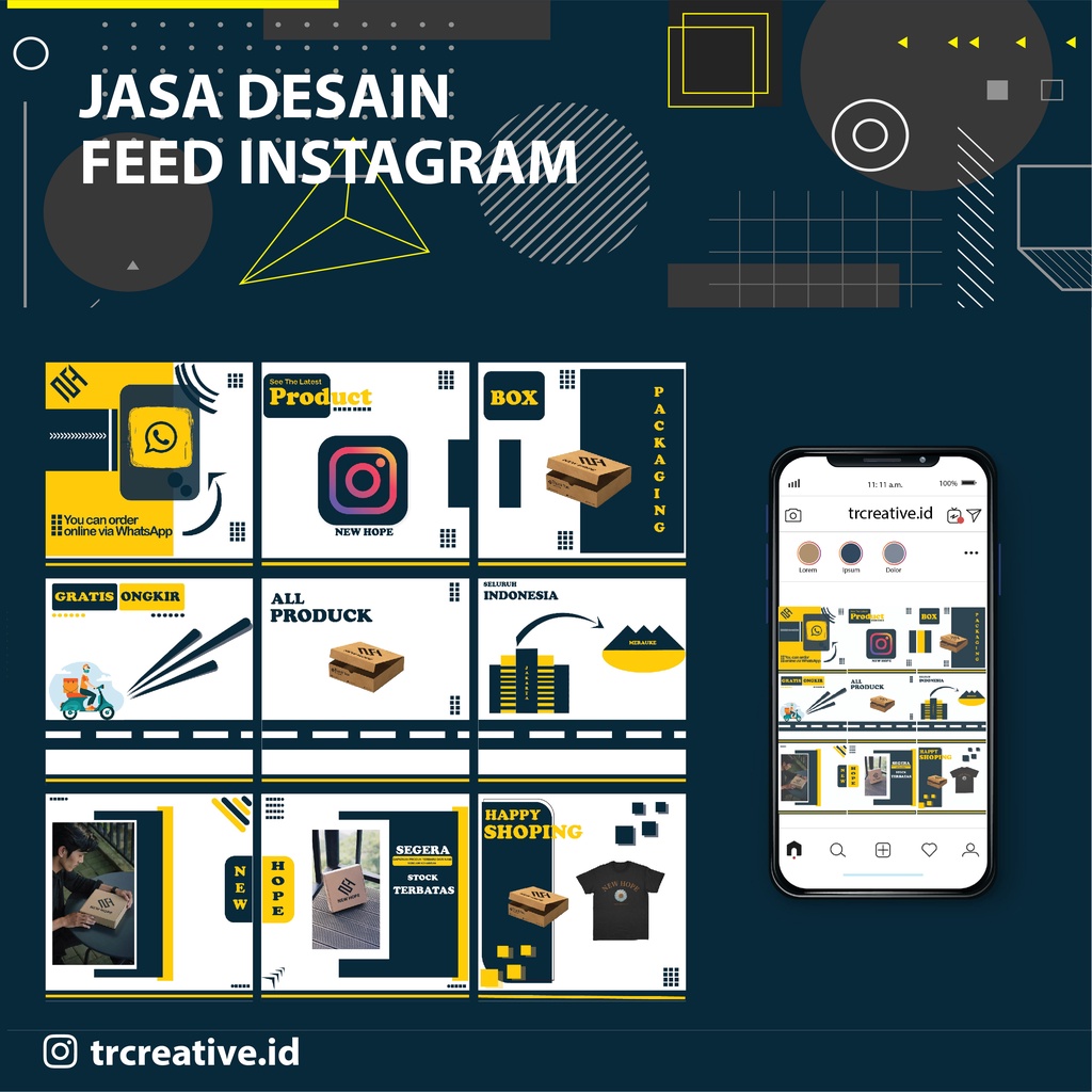 DESAIN FEED INSTAGRAM / PUZZLE FEED INSTAGRAM / CUSTOM FEED INSTAGRAM 3x3