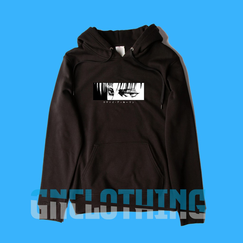 JAKET HOODIE ANIME ATTACK ON TITAN LEVI ACKERMAN