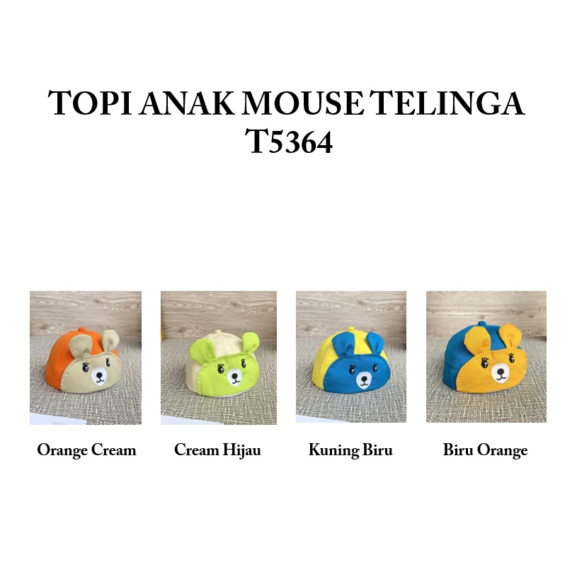 OSM JKT T5364 Topi Hat Fashion Anak Bayi Laki-laki & Perempuan Motif Mouse Telinga Cute Unisex-1