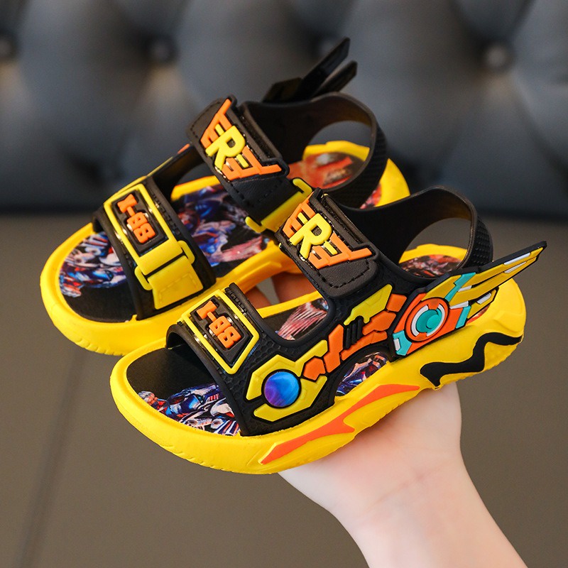 littlekiddoss SH2223N Sepatu Sendal Gunung Anak Sandal Robot Wings Anak Laki-Laki Transformer Import