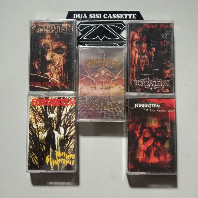 Paket kaset forgotten kaliyuga - future syndrome - tiga angka enam - tuhan telah mati - obsesi mati