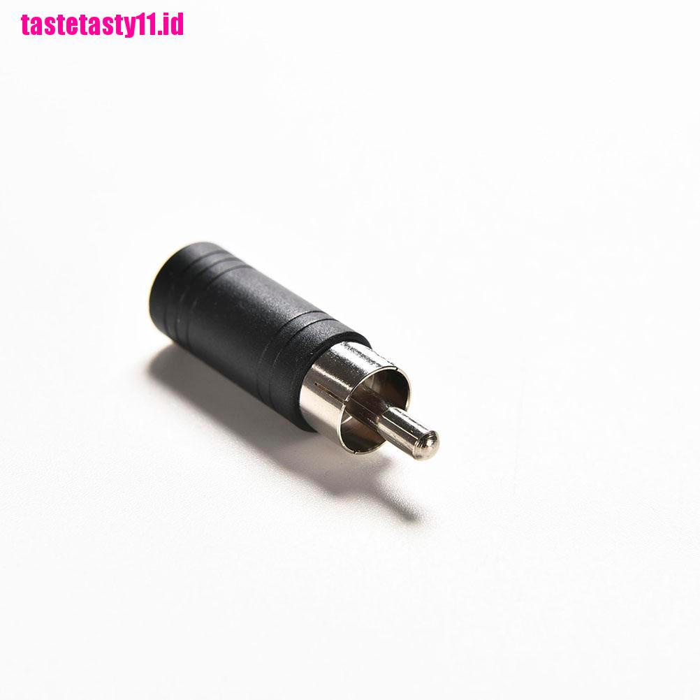 Adaptor Konverter Socket Mono Female Jack 3.5mm Ke RCA Plug Male