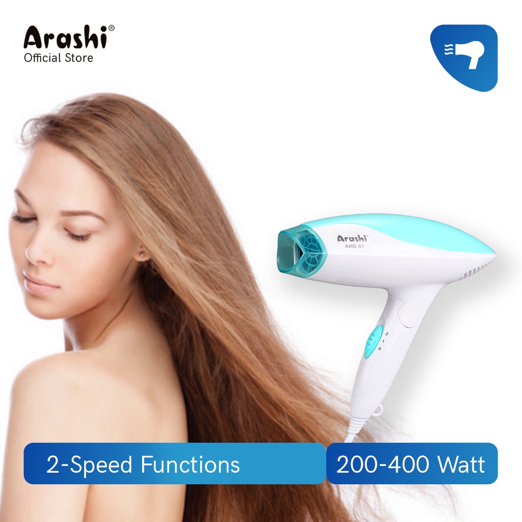 Arashi AHD01 Hair Dryer Pengering Rambut Low Watt