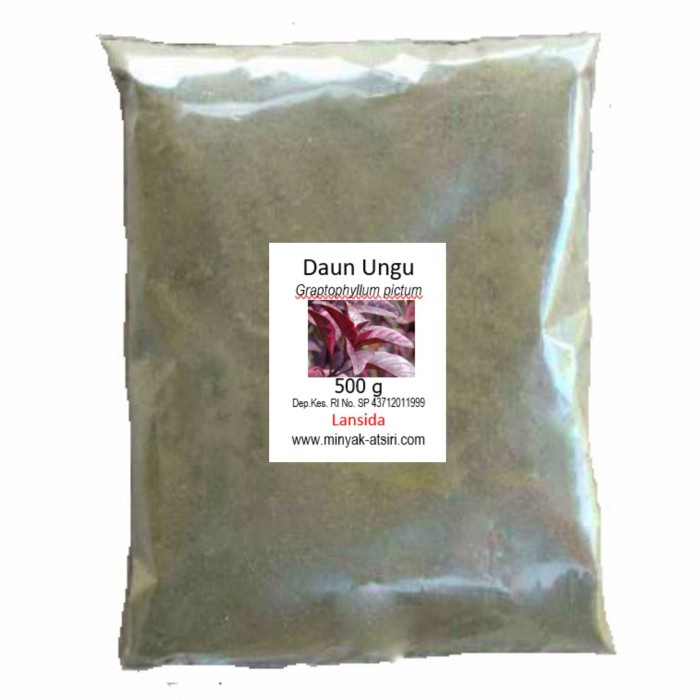 Jual Bubuk Daun Ungu 500 G Serbuk Graptophyllum Pictum Simplisia Wungu