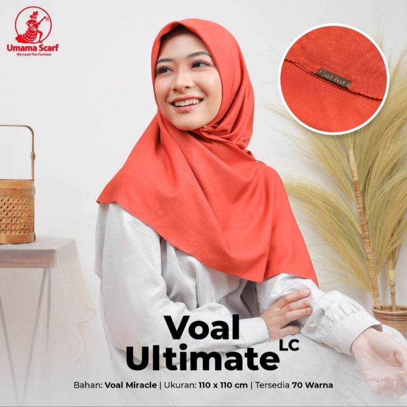 MURAH ! HIJAB VOAL ULTIMATE LC BAHAN VOAL MIRACLE PREMIUM UMAMA LASER CUT JILBAB KERUDUNG SEGI EMPAT