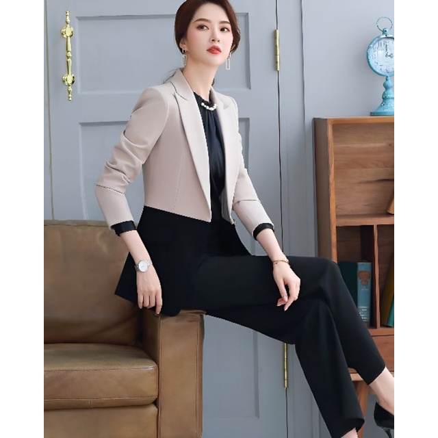 Setelan Jas Blazer Dan Celana Wanita Model terbaru/Jas Kerja wanita