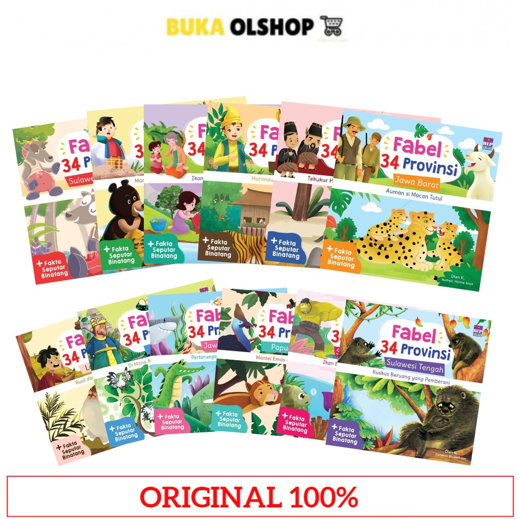 Fabel 34 Provinsi Buku Dongeng Cerita Binatang