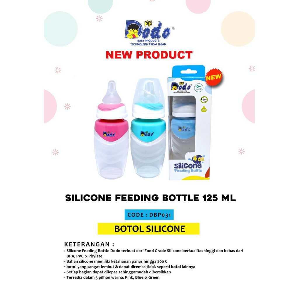 Dodo Silicone Feeding Bottle 125ML