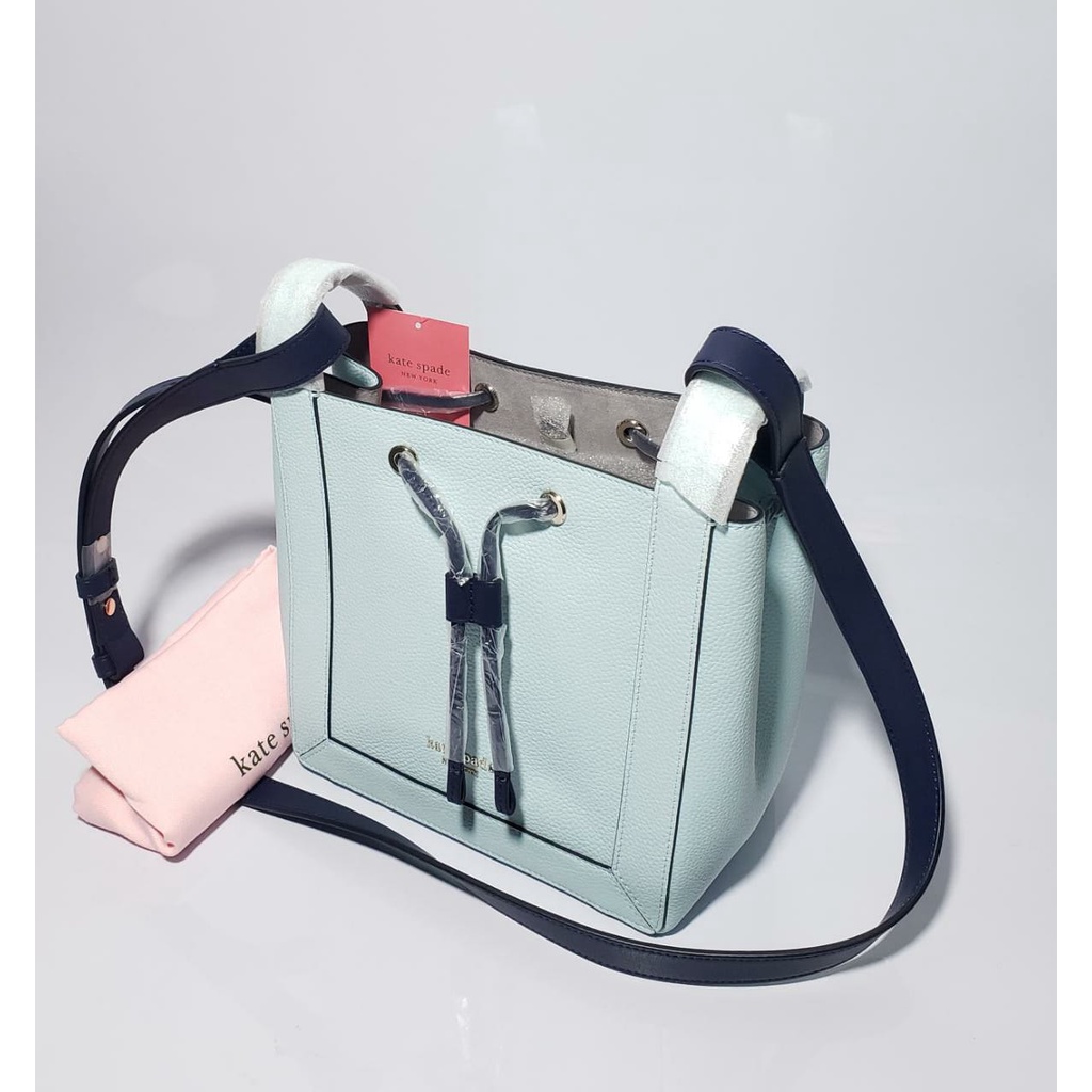 Tas Kate Spade Grab Small Bucket Bag Bluglwmulti New Original