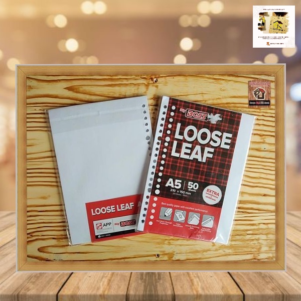 ISI KERTAS BINDER BIG BOSS POLOS (tanpa garis) A5 / B5 LOOSE LEAF TBK