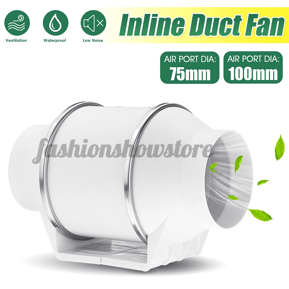 Inline Duct Hydroponic Air Blower Fan Ventilation System Low Noise Fan Shopee Indonesia