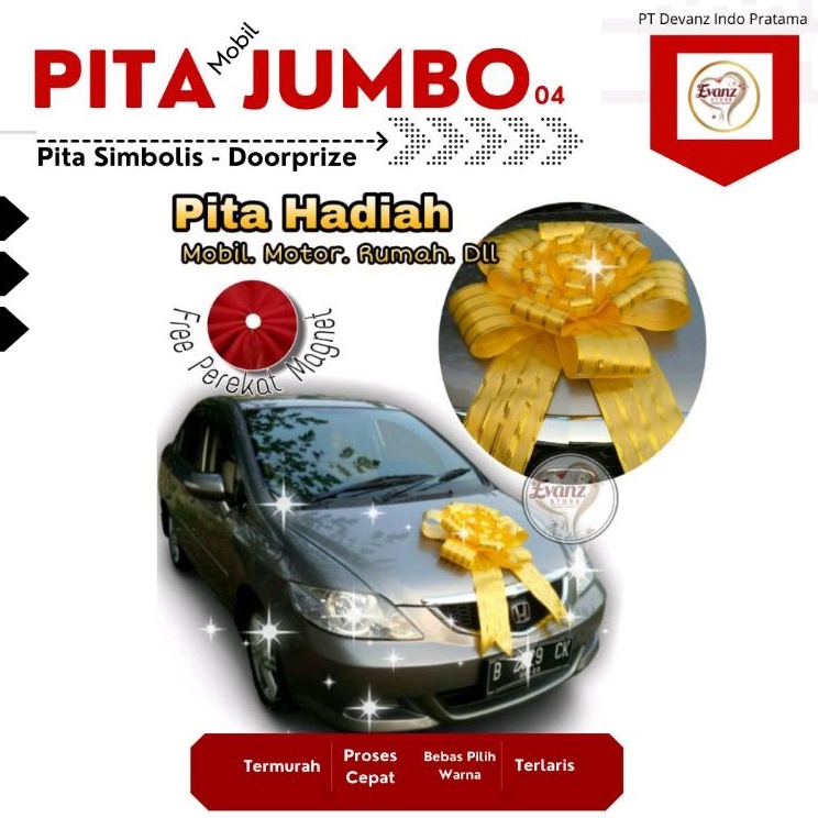 

Pita Hadiah Mobil.Motor-Pita Jepang diameter 65cm Free Magnet - Pita Acara-Aksesoris Mobil-Pita Kado I