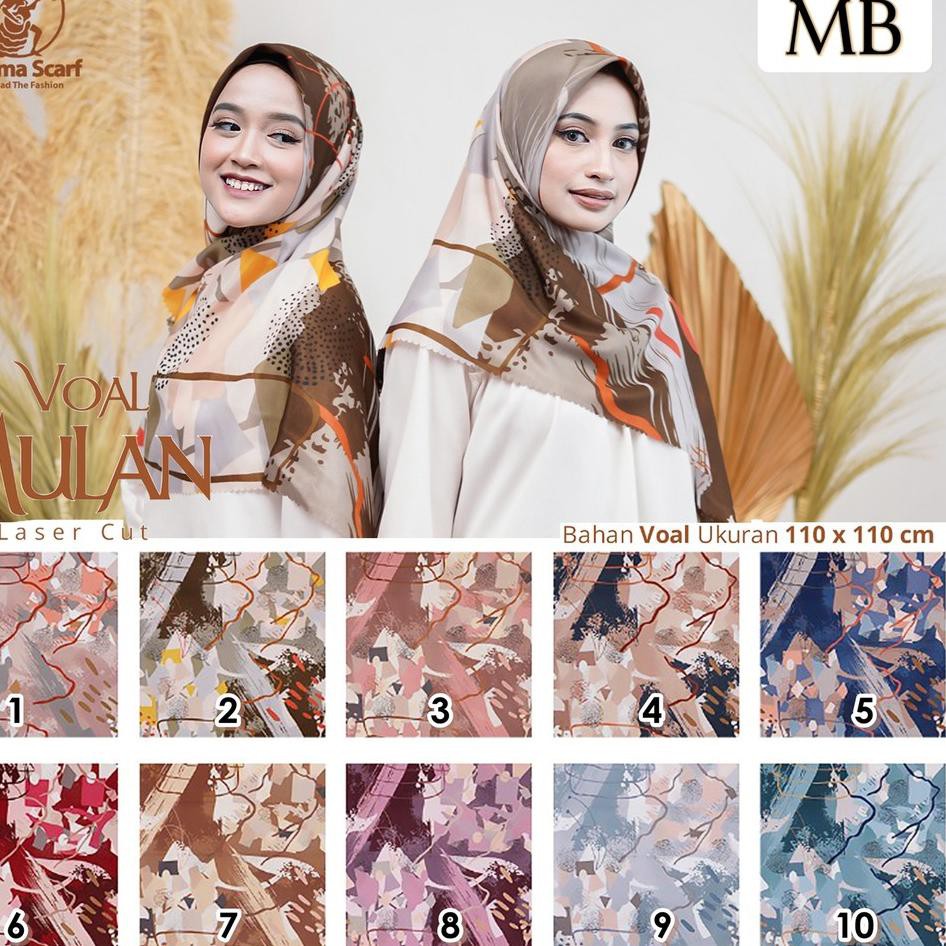 SANGAT TERJANGKAU >> 501 VOAL MULAN jilbab Segi empat Bhn japan voal Bagus Lembut ORIGINAL UMAMA s