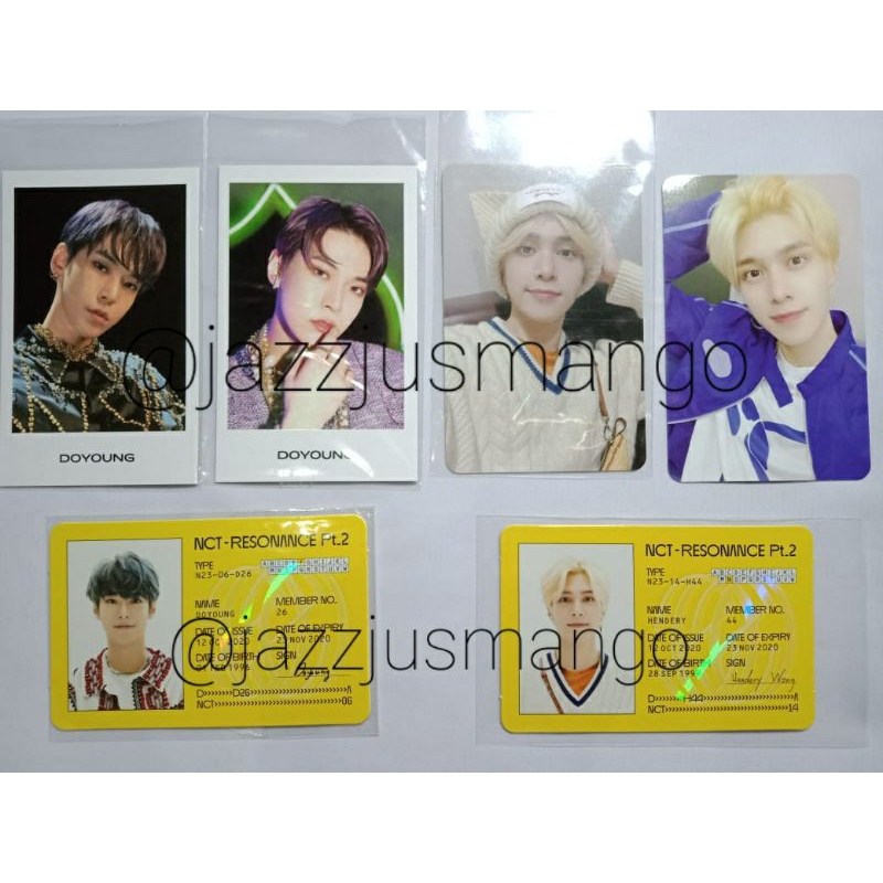 ID Card, Pola Make a Wish MAW Doyoung dan ID Card, PC future, PC departure meong Hendery
